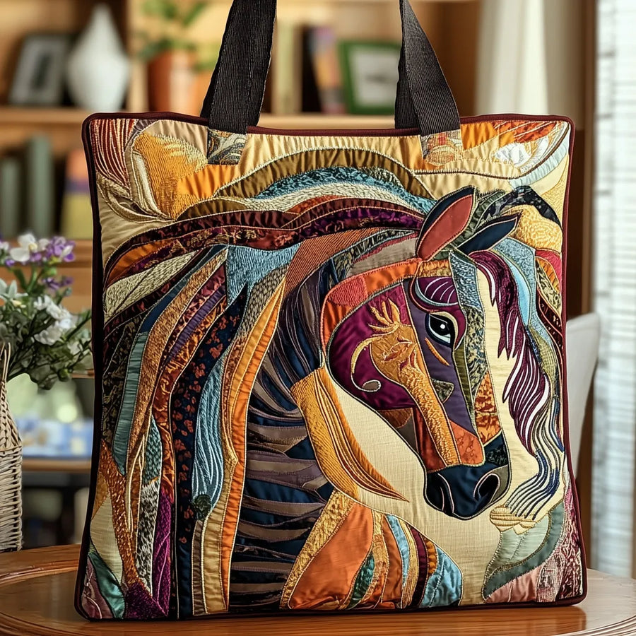 Borsa Artigianale - Cavallo in Mosaico Multicolore