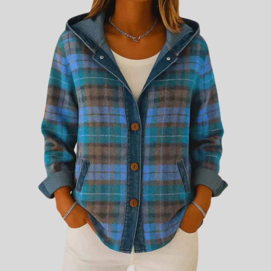 Hildred | Shacket a Quadri con Cappuccio