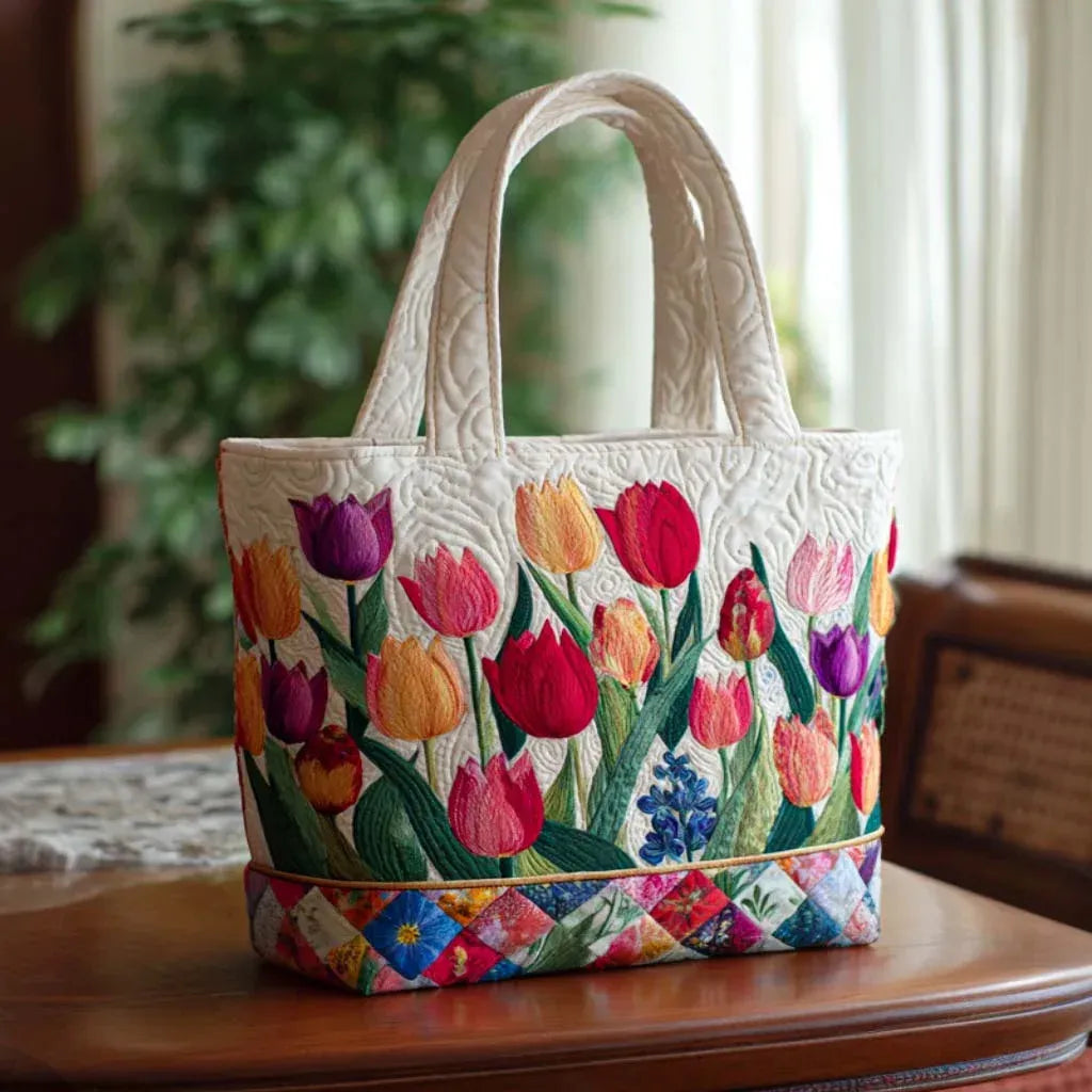 Borsa Imbottita - Giardino di Tulipani