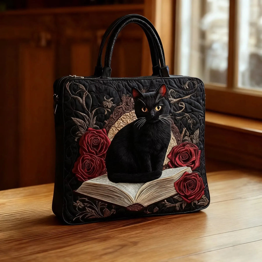 Borsa Artigianale Imbottita - Gatto Nero su Libri