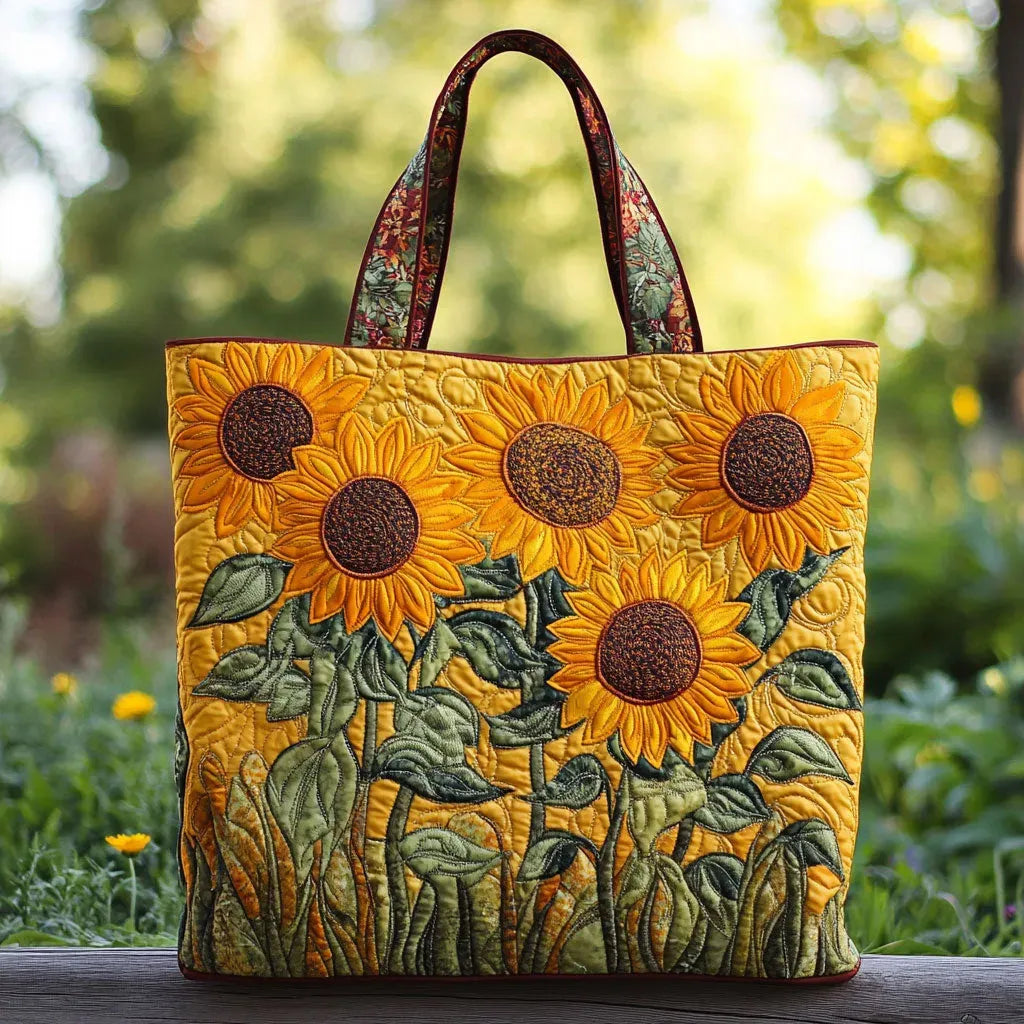 Borsa Classica Imbottita - Girasoli
