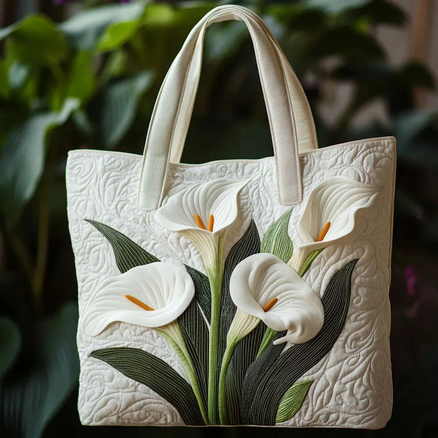 Borsa Artigianale Imbottita - Gelsomini Bianchi