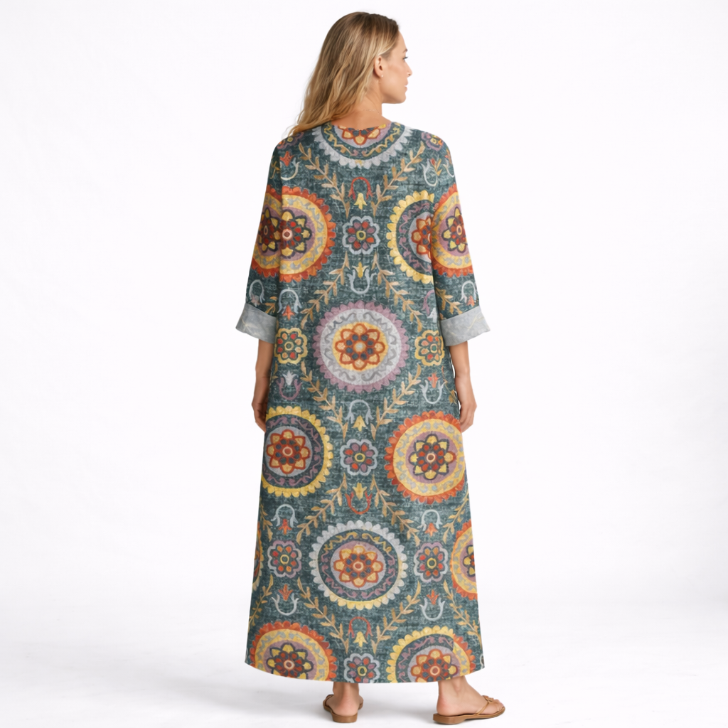 Elia™ | Vestito Midi Geometrico