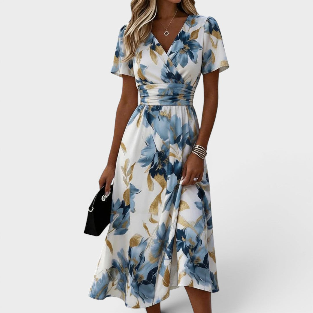 Denise | Abito Midi Donna Floreale Acquerello