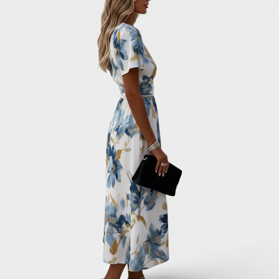 Denise | Abito Midi Donna Floreale Acquerello