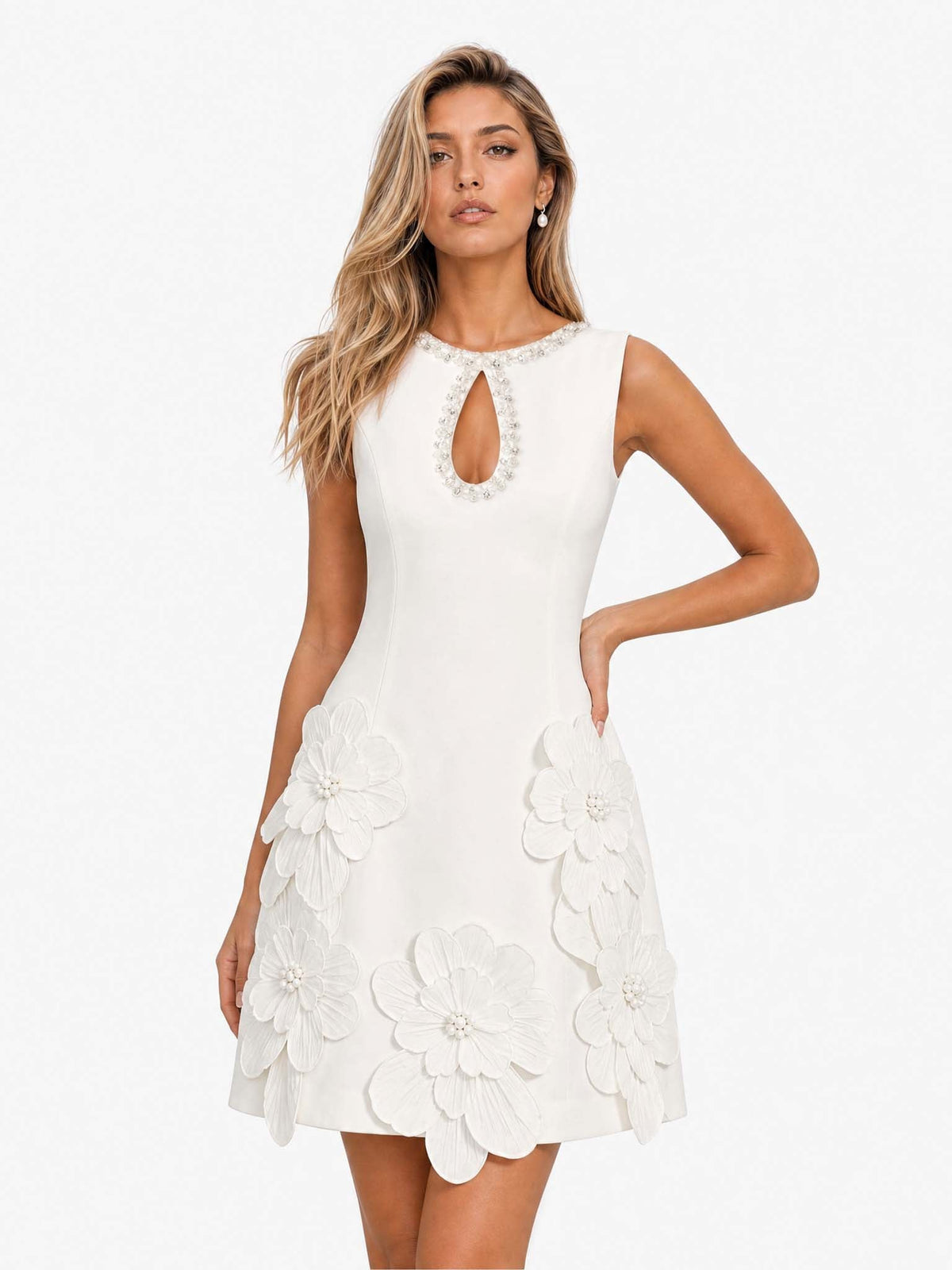 Elettra | Abito Mini Donna Senza Maniche con Cut-Out