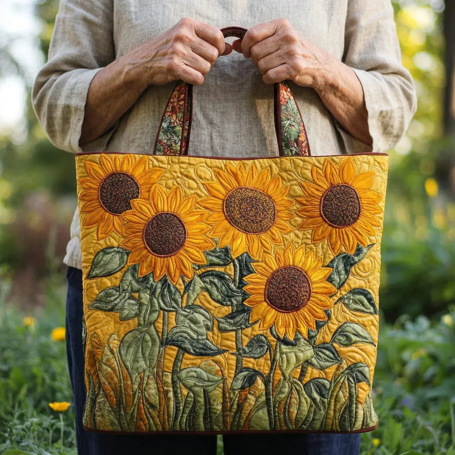 Borsa Classica Imbottita - Girasoli
