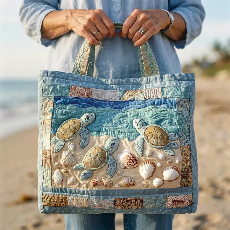 Borsa Artigianale Imbottita - Tartarughe Marine