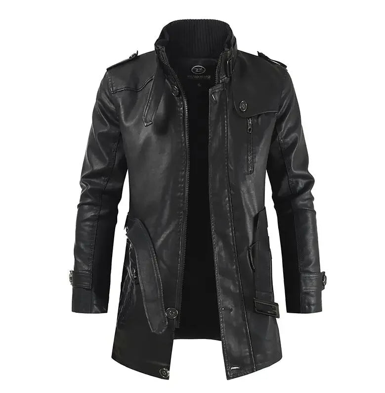 Filippo | Giacca Biker Lunga in Pelle